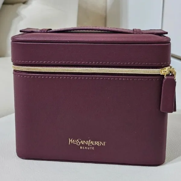 Túi Xách Tay Nữ Yves Saint Laurent YSL Bag Leather Màu Đỏ Đậm (Túi Gift)