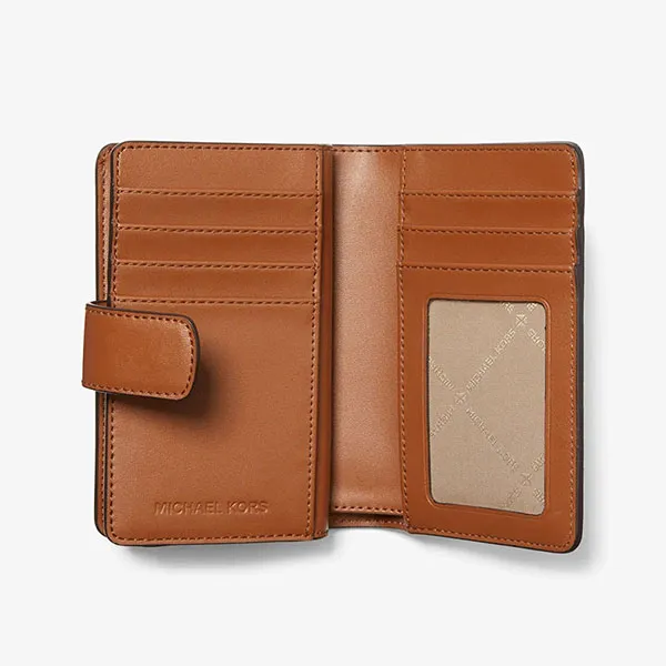 Ví Michael Kors MK 35F8GTVF2B Medium Signature Logo Wallet Vanilla Màu Trắng Nâu