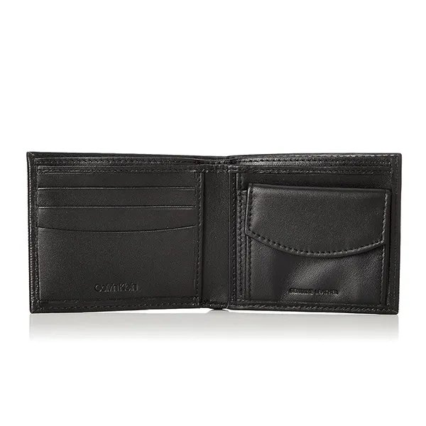 Ví Nam Calvin Klein CK Billfold With Coin Pocket Bifold Wallet 31CK130008 Màu Đen