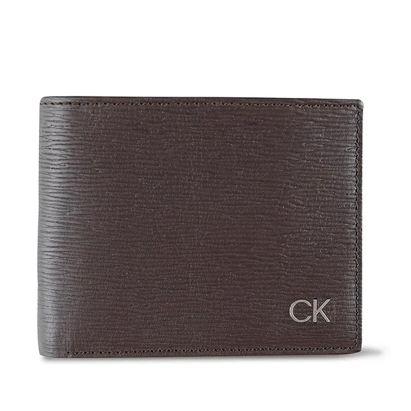 Ví Nam Calvin Klein CK Billfold With Coin Pocket Bifold Wallet 31CK130008 Màu Nâu