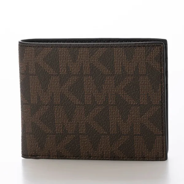 Ví Nam Michael Kors MK Monogram Slim Bi-fold Wallet 86F2SMNF5B Màu Nâu
