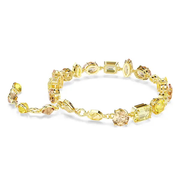Vòng Đeo Tay Nữ Swarovski Gema Bracelet Mixed Cuts, Yellow, 18K Gold Finish 5754260 Màu Vàng