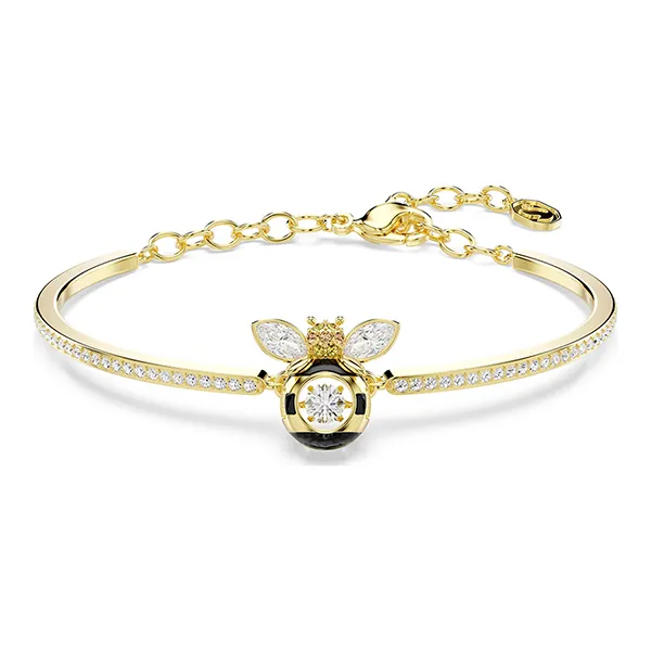 Vòng Đeo Tay Nữ Swarovski Idyllia Bangle Mixed Cuts Bee Multicolored 18K Gold Finish 5742679 Màu Vàng Gold