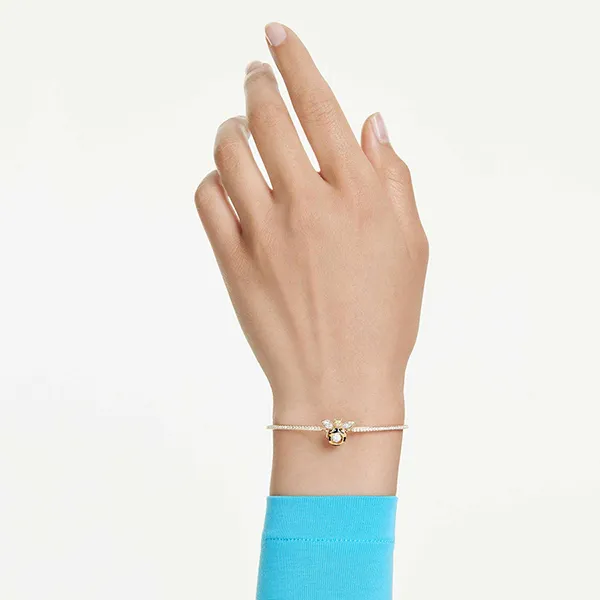 Vòng Đeo Tay Nữ Swarovski Idyllia Bangle Mixed Cuts Bee Multicolored 18K Gold Finish 5742679 Màu Vàng Gold