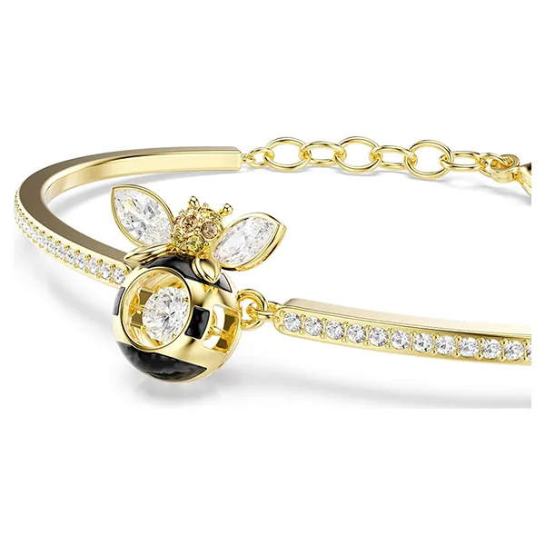 Vòng Đeo Tay Nữ Swarovski Idyllia Bangle Mixed Cuts Bee Multicolored 18K Gold Finish 5742679 Màu Vàng Gold