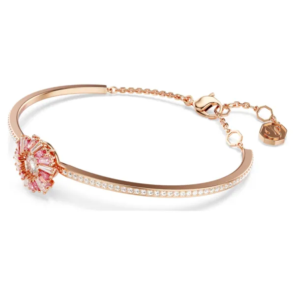 Vòng Đeo Tay Nữ Swarovski Idyllia Banglemixed Cuts, Flower, Pink, Rose Gold-Tone Plated 5699082 Màu Vàng Hồng