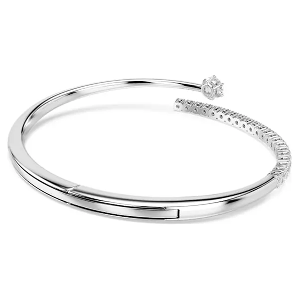 Vòng Đeo Tay Nữ Swarovski Matrix Bangle Round Cut, White, Rhodium Plated 5753570 Màu Bạc Size S