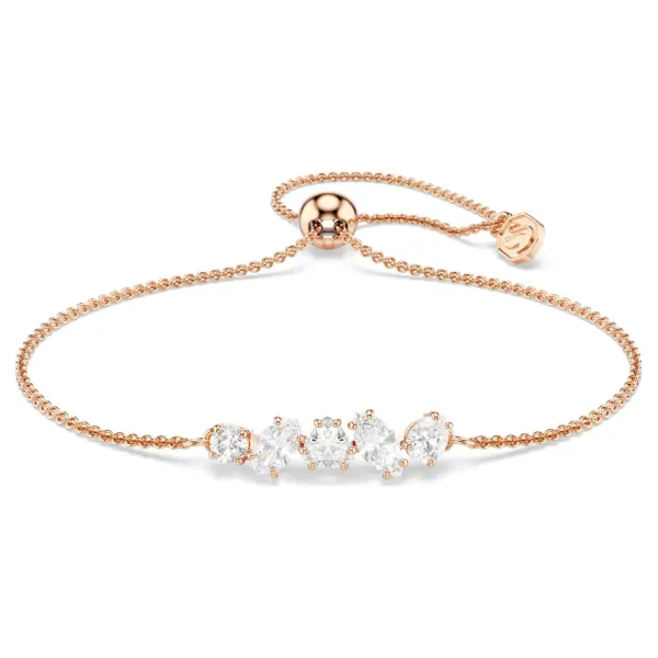 Vòng Đeo Tay Nữ Swarovski Mesmera bracelet Mixed Cuts, White, 18K Rose Gold Finish 5764801 Màu Vàng Hồng