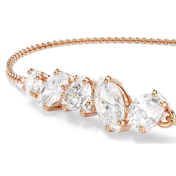 Vòng Đeo Tay Nữ Swarovski Mesmera bracelet Mixed Cuts, White, 18K Rose Gold Finish 5764801 Màu Vàng Hồng