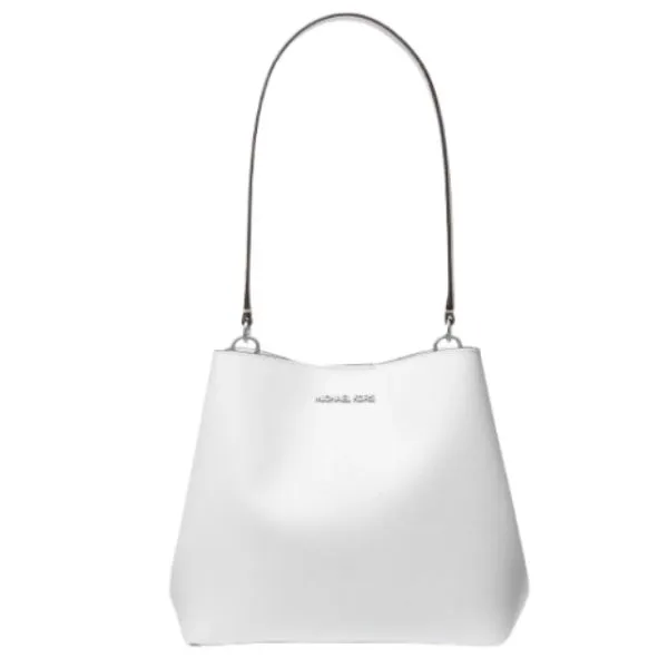 Túi Đeo Vai Nữ Michael Kors MK Pratt Medium Shoulder Bag 35S4S3FS2I Màu Trắng