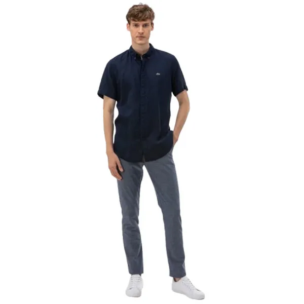 Quần Âu Nam Lacoste Kaki Slim HH0025 - 25L Màu Xanh Than Size 34