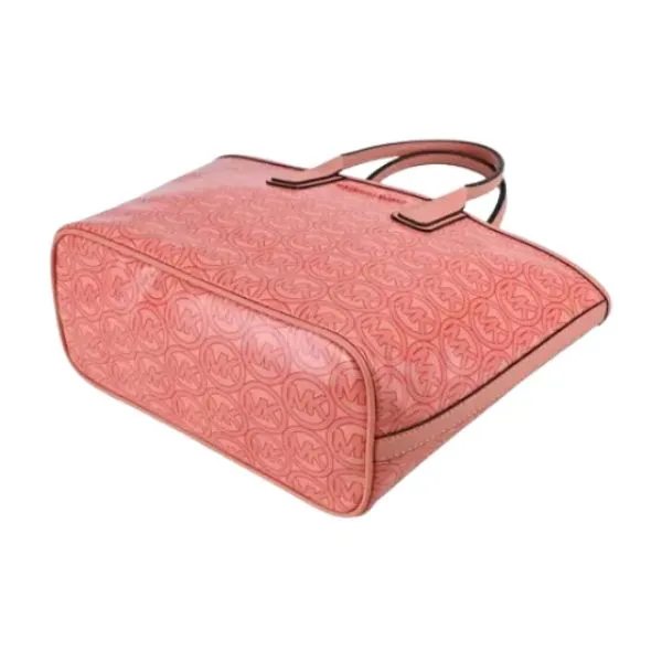 Túi Tote Nữ Michael Kors MK Jodie Small Logo Jacquard Tote Bag 35H1T2JT1C Màu Cam Hồng Đào