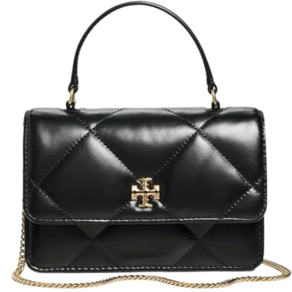 Túi Đeo Vai Nữ Tory Burch Women's Kira Diamond Quilt Mini Top Handle Chain Crossbody Bag Màu Đen