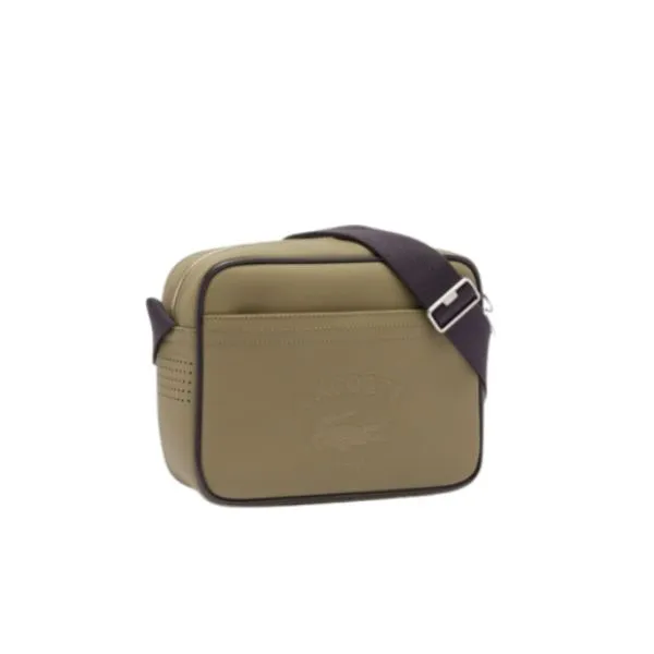 Túi Đeo Chéo Unisex Lacoste Medium Club 1930 Petit Piqué Reporter Bag NU4850 - R63 Màu Xanh Olive