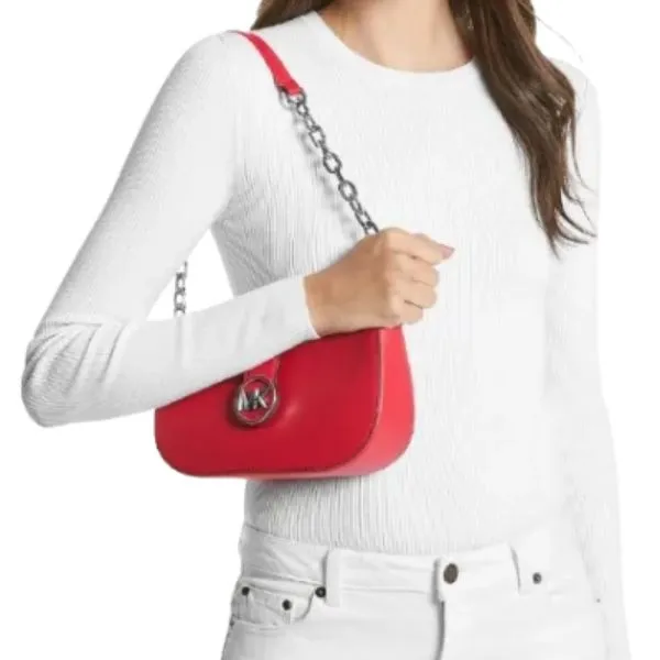 Túi Đeo Vai Nữ Michael Kors MK Carmen Small Shoulder Bag 35H3SNMC0L Màu Đỏ