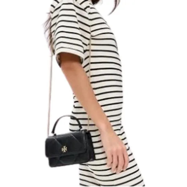 Túi Đeo Vai Nữ Tory Burch Women's Kira Diamond Quilt Mini Top Handle Chain Crossbody Bag Màu Đen
