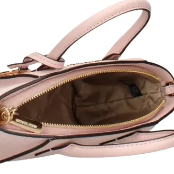 Túi Đeo Chéo Nữ Michael Kors MK Avril Extra-Small Leather and Suede Satchel Màu Hồng