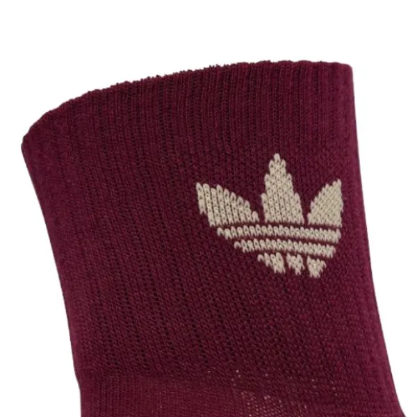 Set 3 Đôi Tất Unisex Adidas 1/4 Socks 3P - KD8273 3 Màu Trắng/Khaki/Đỏ Sẫm Size S