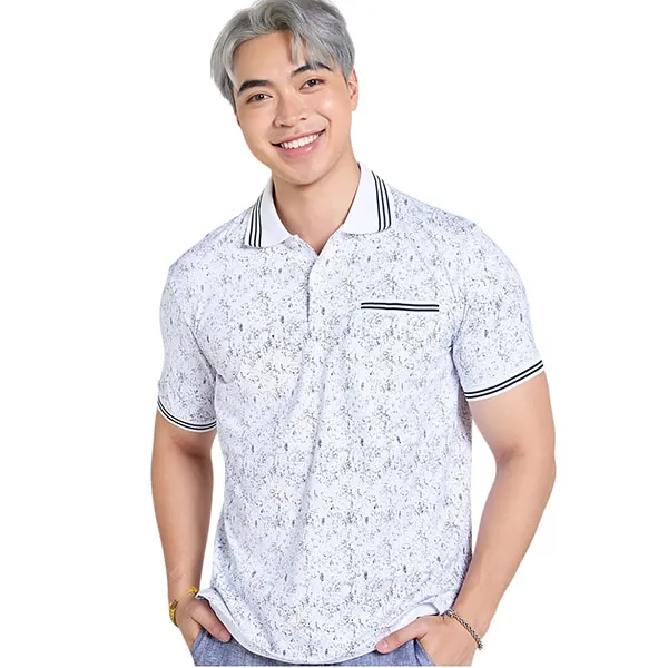 Áo Polo Nam F2 Fashion & Freedom Cotton Tender Drit TC426-TSX-S-1024 Màu Trắng Sọc Xanh Size S