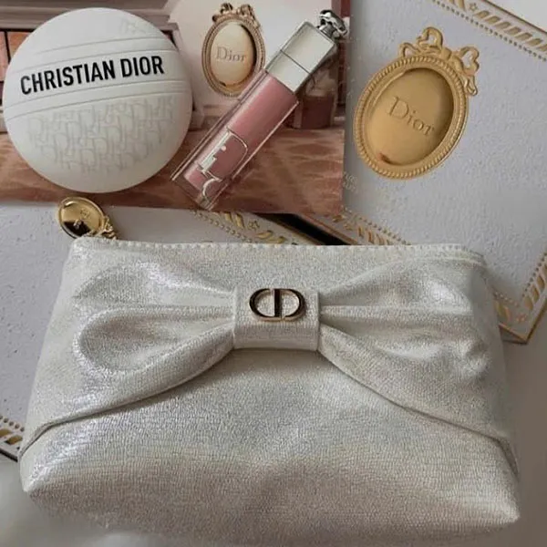 Set Gift Kem Dưỡng Đa Năng Dior Le Baume 50ml + Son Dưỡng Dior Maximizer 001 + Túi Nơ Trắng Kim Tuyến Limited