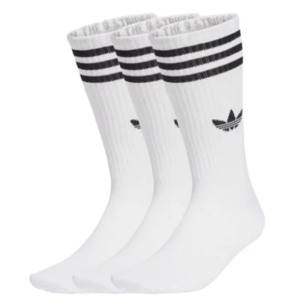 Set 3 Đôi Tất Unisex Adidas 3-Stripes High Crew Socks 3 Pairs JV7416 S Màu Trắng Size S