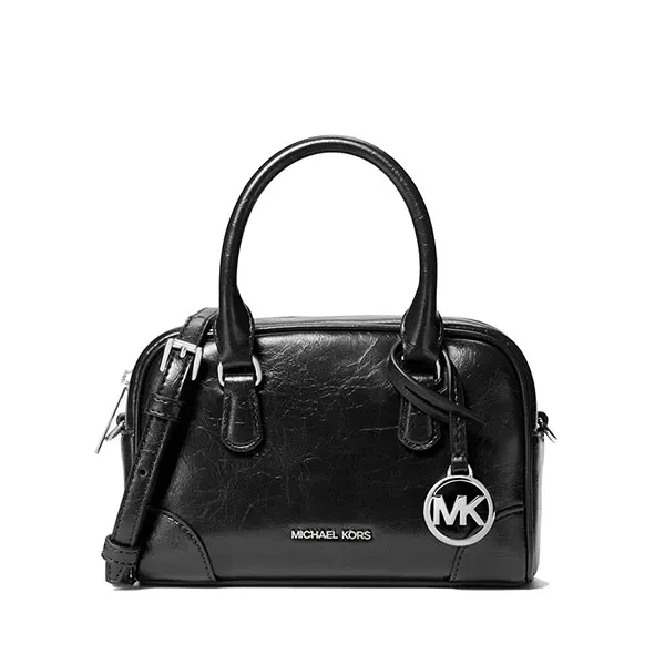 Túi Đeo Chéo Nữ Michael Kors MK Thompson Extra-Small Distressed Convertible Satchel 35F5S7OC0Y Màu Đen