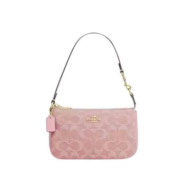 Túi Đeo Vai Nữ Coach Nolita 19 In Signature Denim CEX24 Màu Hồng Nhạt