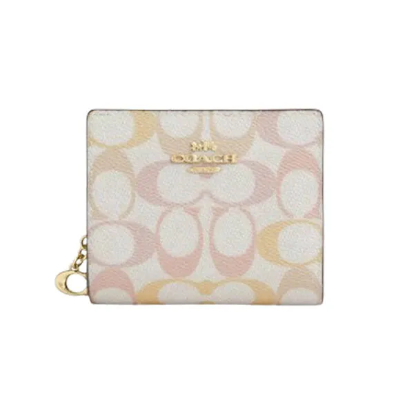 Ví Nữ Coach Snap Wallet In Signature Canvas CEC37 Phối Màu