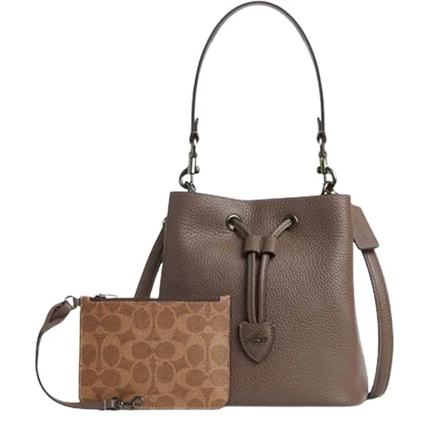 Túi Đeo Chéo Nữ Coach Rowan Bucket Bag CBH06 Màu Nâu
