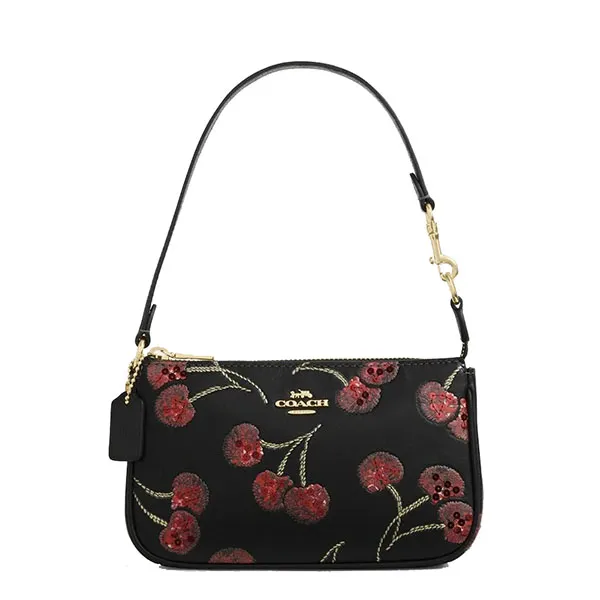 Túi Đeo Vai Nữ Coach Nolita 19 Avec Imprimé Cerise CCZ21 Màu Đen