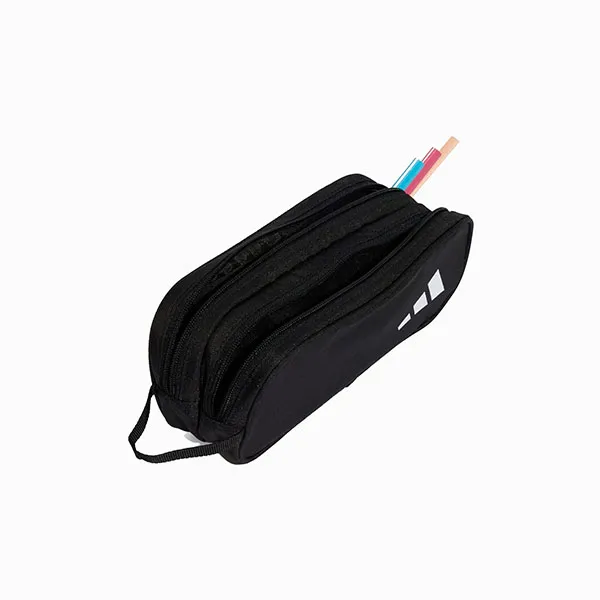 Túi Đựng Bút Adidas Black Two Zipper Pencil Case JD1308 Màu Đen