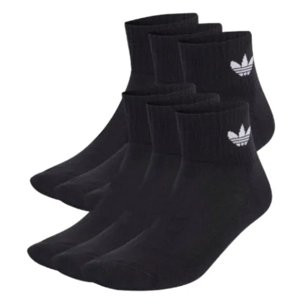 Set 6 Đôi Tất Unisex Adidas Mid Ankle Socks 6 Pairs Màu Đen Size S