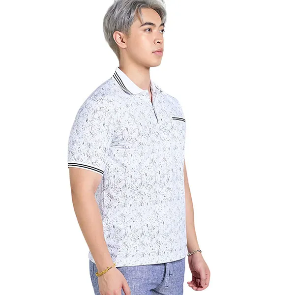 Áo Polo Nam F2 Fashion & Freedom Cotton Tender Drit TC426-TSX-S-1024 Màu Trắng Sọc Xanh Size S