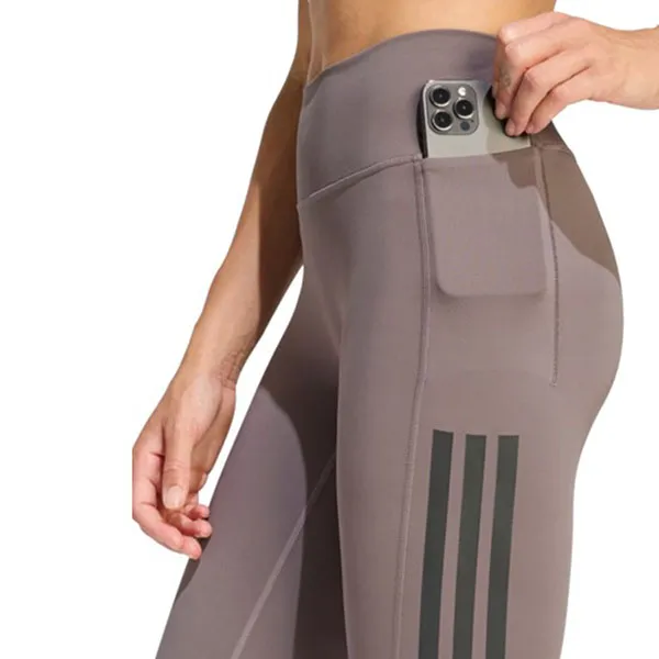 Quần Legging Nữ Adidas 3 Sọc Optime Workout 7/8 KE7530 Màu Nâu Xám Size XL