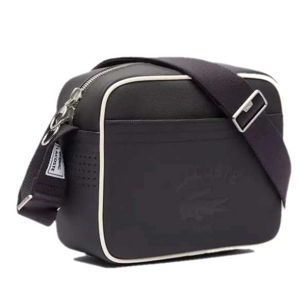 Túi Đeo Chéo Unisex Lacoste Medium Club 1930 Petit Piqué Reporter Bag NU4850 - K46 Màu Đen
