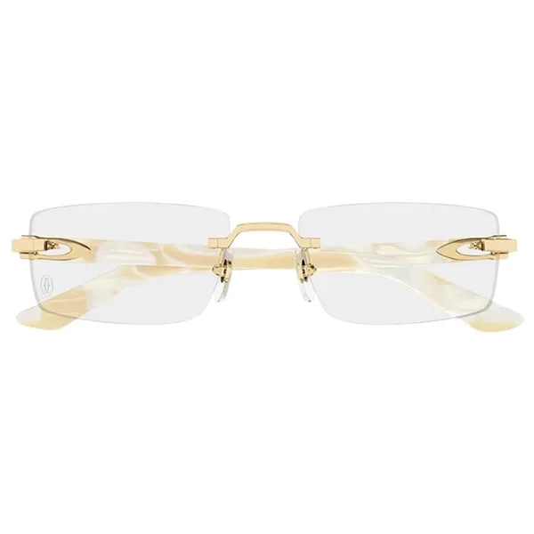 Kính Mắt Cận Nam Cartier CT0581O 003 Màu Gold Ivory