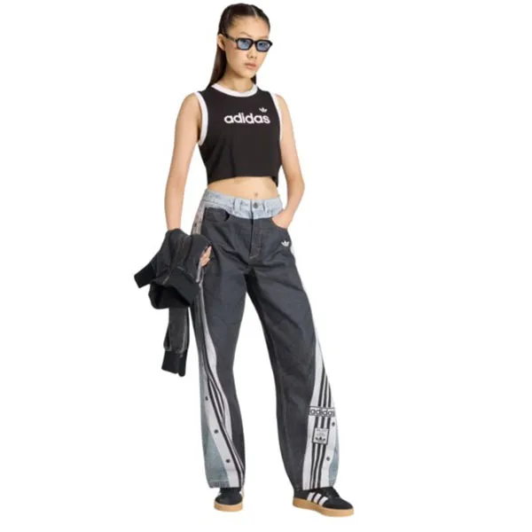 Quần Jean Nữ Adidas VINTAGE ADIBREAK PRINTED DEAD JEANS KW4516 Màu Đen Size 2532
