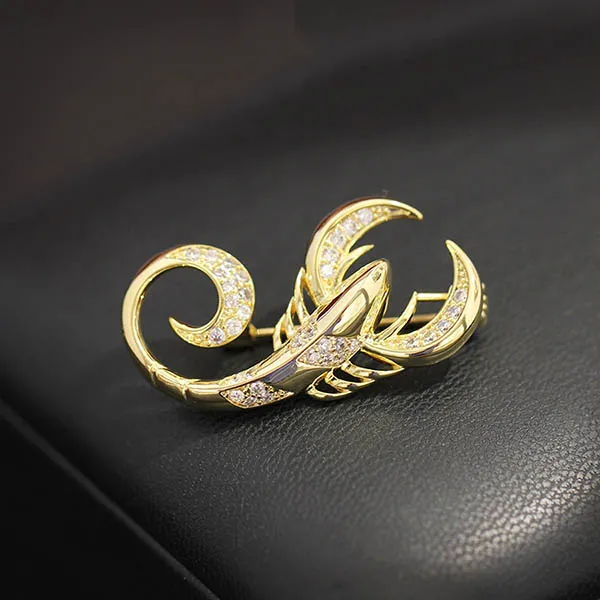 Cài Áo Unisex Meri Royal Scorpion BR143 Màu Vàng