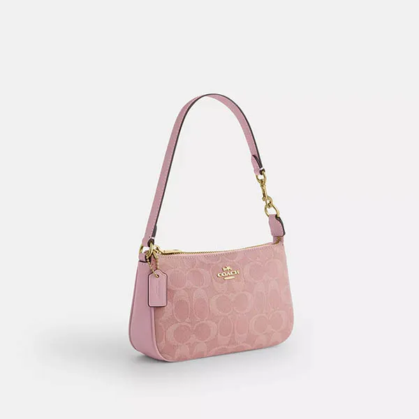Túi Đeo Vai Nữ Coach Nolita 19 In Signature Denim CEX24 Màu Hồng Nhạt