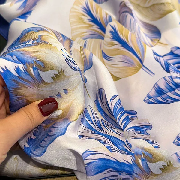 Khăn Choàng Nữ Kya Jewel Azure Flower SC94 Màu Tím