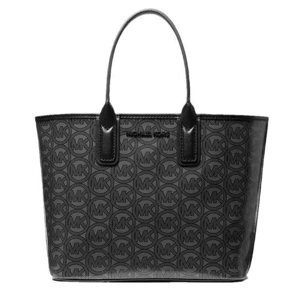 Túi Tote Nữ Michael Kors MK Jodie Small Logo Jacquard Tote Bag 35H1T2JT1C Màu Đen