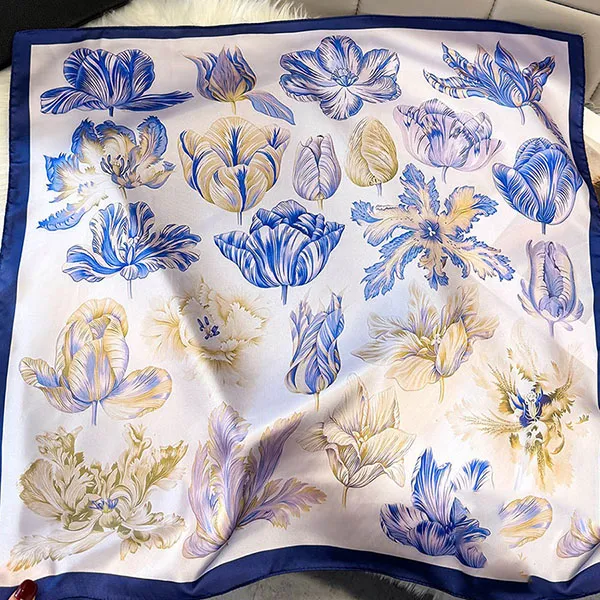 Khăn Choàng Nữ Kya Jewel Azure Flower SC94 Màu Tím