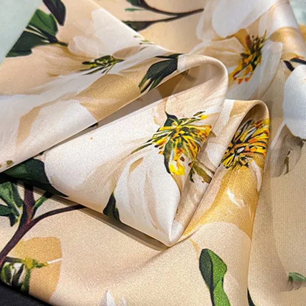 Khăn Choàng Nữ Kya Jewel Floral Elegance SC95 Màu Vàng