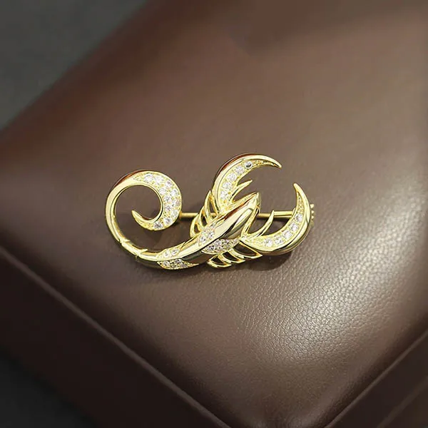 Cài Áo Unisex Meri Royal Scorpion BR143 Màu Vàng