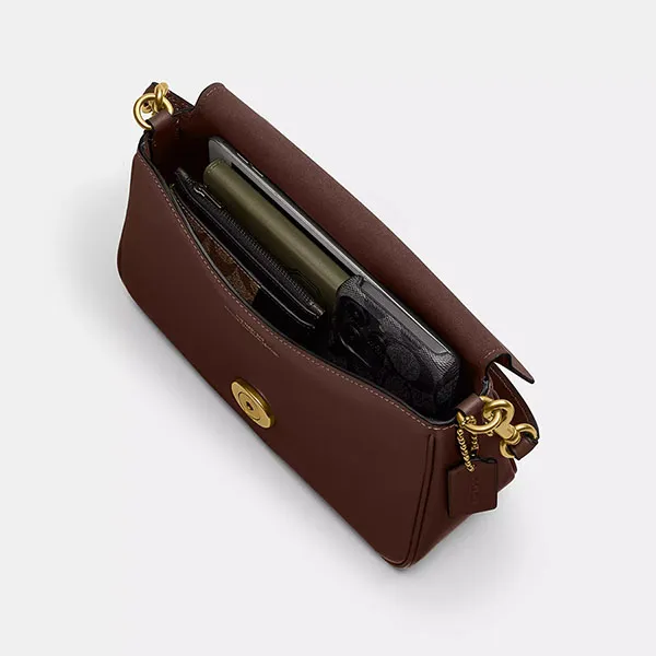 Túi Đeo Chéo Nữ Coach Soft Tabby Shoulder Bag CAM98 Màu Nâu