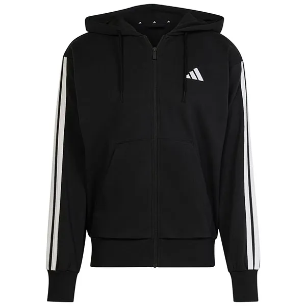 Áo Hoodie Nữ Khóa Kéo Adidas Essentials 3-Stripes French Terry Full-Zip JE0052 Màu Đen Size L