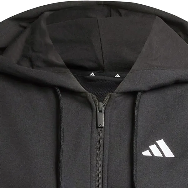 Áo Hoodie Nữ Khóa Kéo Adidas Essentials 3-Stripes French Terry Full-Zip JE0052 Màu Đen Size L