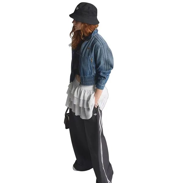 Áo Khoác Nữ Adidas Tracktop Denim KE1072 Màu Xanh Da Trời Size XS