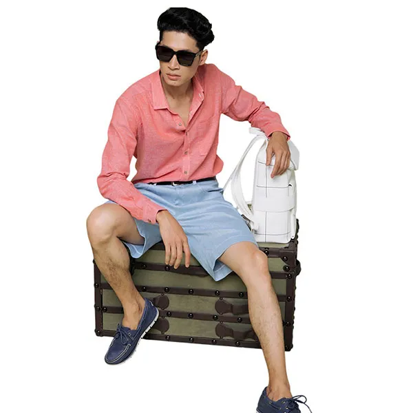 Áo Sơ Mi Nam Linen F2 Fashion & Freedom Men In Style SMM203-H-S-0820 Màu Hồng Size S