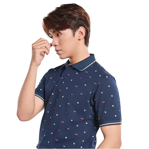 Áo Thun Nam F2 Fashion & Freedom Cotton Multicolor Casual Menswear TC395-XHTNM-S-0424 Xanh Họa Tiết Nhiều Màu Size S